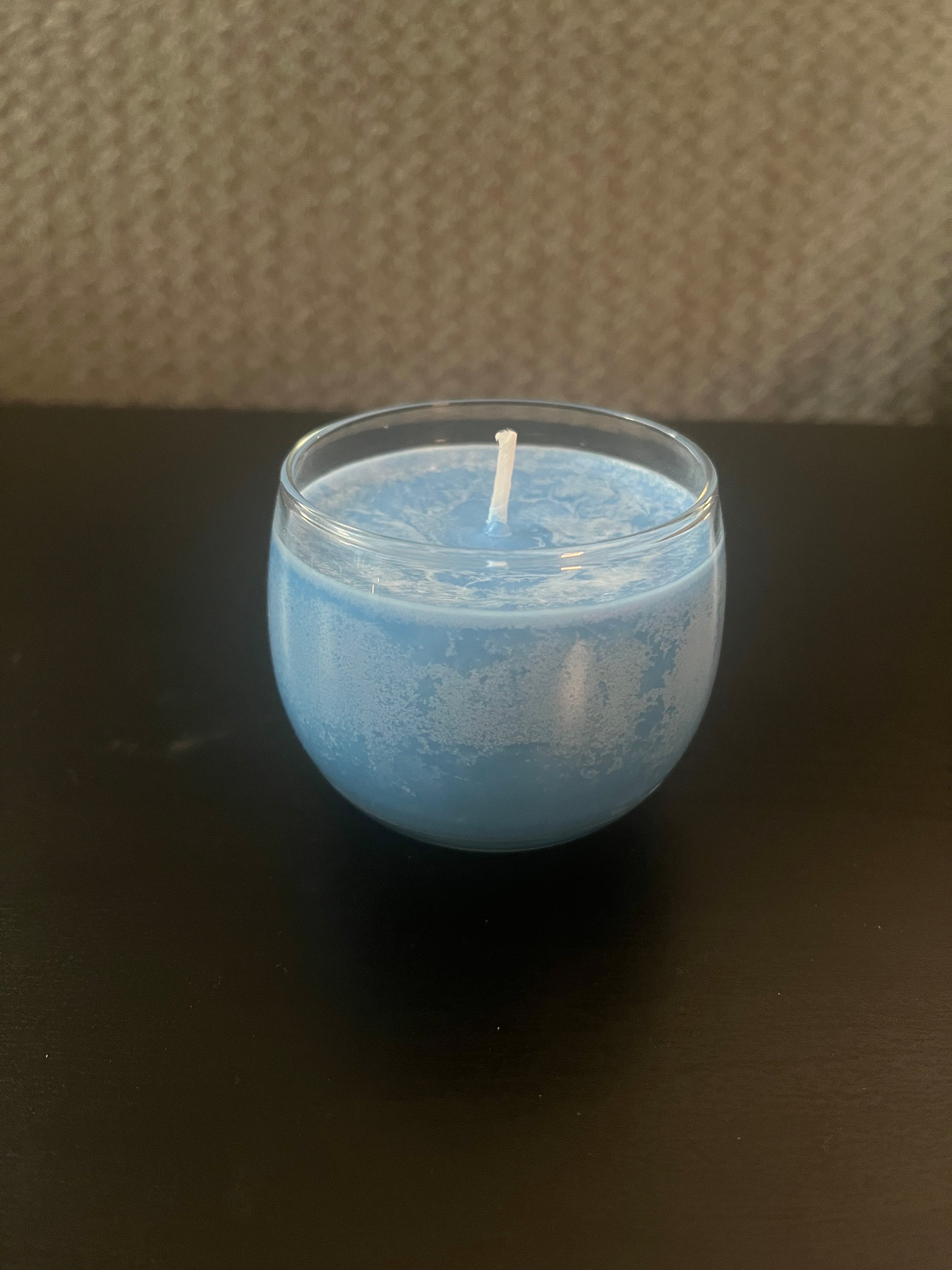Blue Unscented Candle